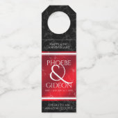 Elegant 42. Jasper Hochzeitstag Flaschenanhänger (Rückseite)