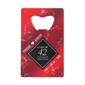 Elegant 42. Jasper Hochzeitstag Geldbeutel Flaschenöffner (Rückseite)