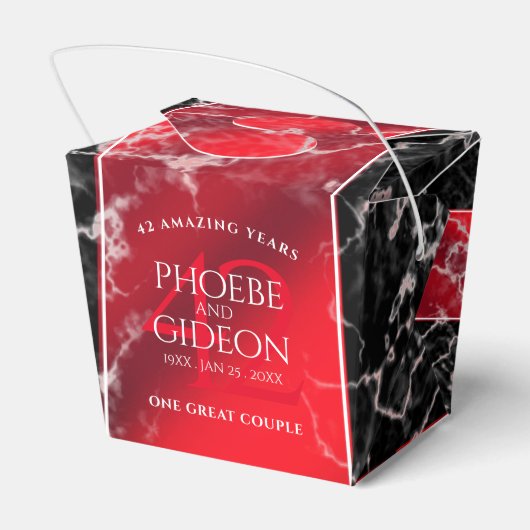 Elegant 42. Jasper Hochzeitstag Geschenkschachtel (Rückseite)