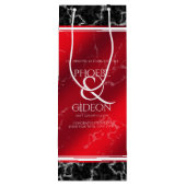 Elegant 42. Jasper Hochzeitstag Geschenktüte Für Weinflaschen (Rückseite)