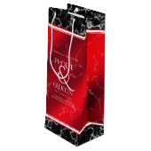 Elegant 42. Jasper Hochzeitstag Geschenktüte Für Weinflaschen (Rückseite Schrägansicht)