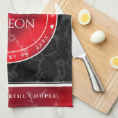 Elegant 42. Jasper Hochzeitstag Geschirrtuch (Viertel Falte)