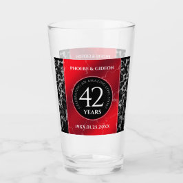 Elegant 42. Jasper Hochzeitstag Glas