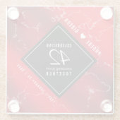 Elegant 42. Jasper Hochzeitstag Glasuntersetzer (Rückseite)