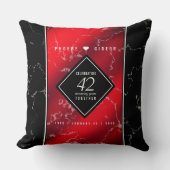 Elegant 42. Jasper Hochzeitstag Kissen (Vorderseite)