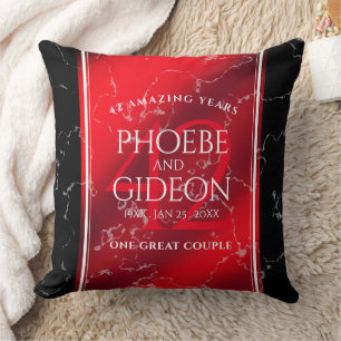 Elegant 42. Jasper Hochzeitstag Kissen