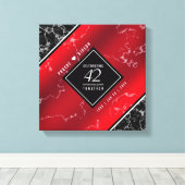 Elegant 42. Jasper Hochzeitstag Leinwanddruck (Insitu (Holzboden))