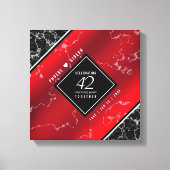 Elegant 42. Jasper Hochzeitstag Leinwanddruck (Vorderseite)
