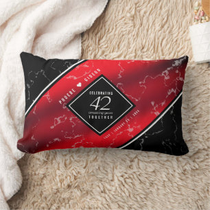 Elegant 42. Jasper Hochzeitstag Lendenkissen