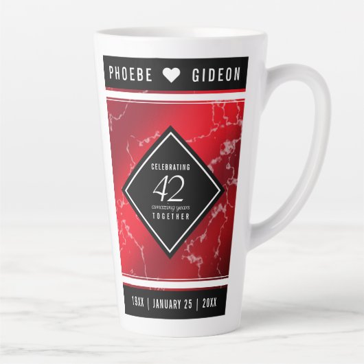 Elegant 42. Jasper Hochzeitstag Milchtasse (Rechts)