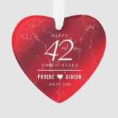 Elegant 42. Jasper Hochzeitstag Ornament (Vorderseite)