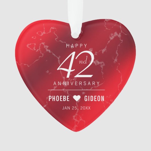 Elegant 42. Jasper Hochzeitstag Ornament (Vorderseite)