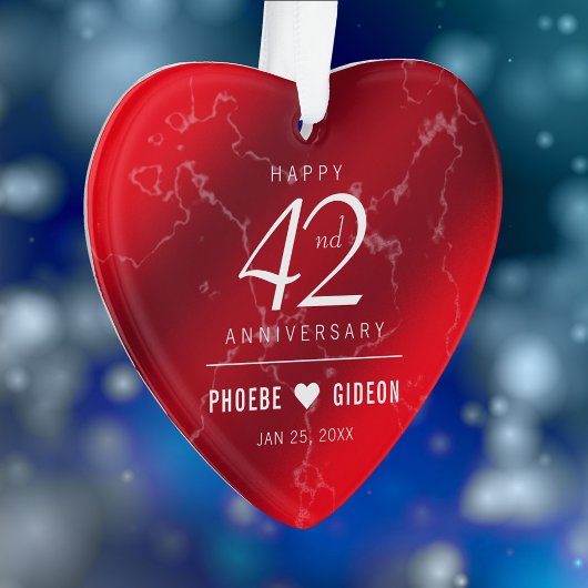 Elegant 42. Jasper Hochzeitstag Ornament