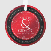 Elegant 42. Jasper Hochzeitstag Ornament (Rückseite)