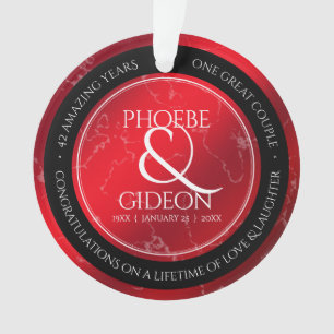 Elegant 42. Jasper Hochzeitstag Ornament