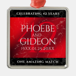 Elegant 42. Jasper Hochzeitstag Ornament Aus Metall
