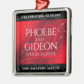 Elegant 42. Jasper Hochzeitstag Ornament Aus Metall (Links)