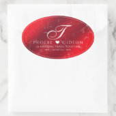 Elegant 42. Jasper Hochzeitstag Ovaler Aufkleber (Tasche)