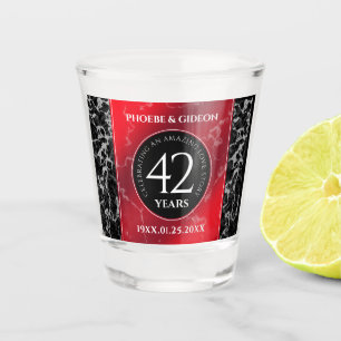 Elegant 42. Jasper Hochzeitstag Schnapsglas