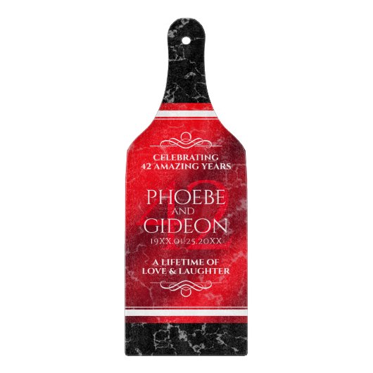 Elegant 42. Jasper Hochzeitstag Schneidebrett (Vorderseite)