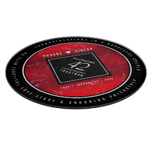 Elegant 42. Jasper Hochzeitstag Schneidebrett