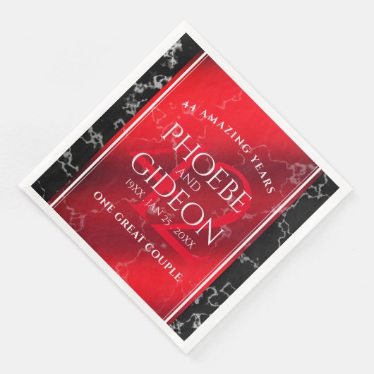 Elegant 42. Jasper Hochzeitstag Serviette (Ecke)