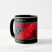 Elegant 42. Jasper Hochzeitstag Tasse (Vorderseite Links)