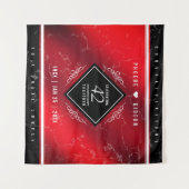 Elegant 42. Jasper Hochzeitstag Wandteppich (Vorderseite (Horizontal))