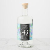 Elegant 43. Opal Hochzeitstag Alkoholflaschenetikett (Vorderseite)