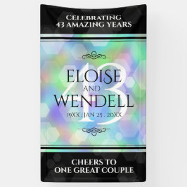 Elegant 43. Opal Hochzeitstag Banner