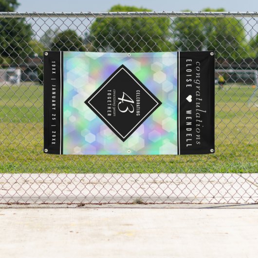 Elegant 43. Opal Hochzeitstag Banner (Insitu)
