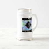 Elegant 43. Opal Hochzeitstag Bierglas (VorderseiteRechts)