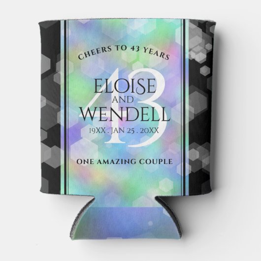 Elegant 43. Opal Hochzeitstag Dosenkühler (Vorderseite)