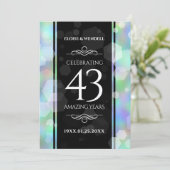 Elegant 43. Opal Hochzeitstag Einladung (Stehend Vorderseite)
