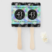 Elegant 43. Opal Hochzeitstag Fächer (Vorne und Hinten)