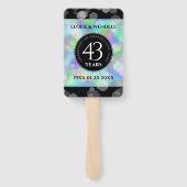 Elegant 43. Opal Hochzeitstag Fächer (Rückseite)