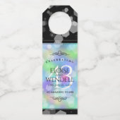 Elegant 43. Opal Hochzeitstag Flaschenanhänger (Vorderseite)