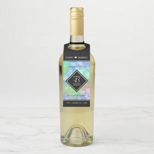 Elegant 43. Opal Hochzeitstag Flaschenanhänger