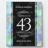 Elegant 43. Opal Hochzeitstag Fotoplatte (Vorderseite)
