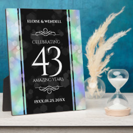 Elegant 43. Opal Hochzeitstag Fotoplatte