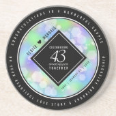 Elegant 43. Opal Hochzeitstag Getränkeuntersetzer (Vorne)