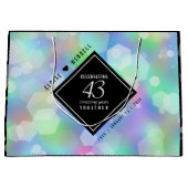 Elegant 43. Opal Hochzeitstag Große Geschenktüte (Vorderseite)