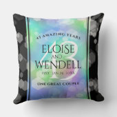 Elegant 43. Opal Hochzeitstag Kissen (Rückseite)