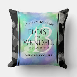 Elegant 43. Opal Hochzeitstag Kissen