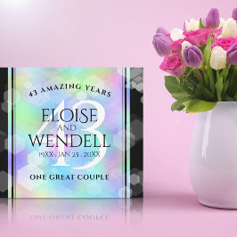 Elegant 43. Opal Hochzeitstag Leinwanddruck