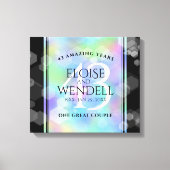 Elegant 43. Opal Hochzeitstag Leinwanddruck (Vorderseite)
