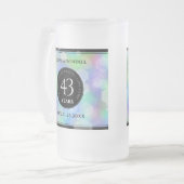 Elegant 43. Opal Hochzeitstag Mattglas Bierglas (Vorderseite Links)