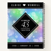 Elegant 43. Opal Hochzeitstag Notizblock (Rückseite)