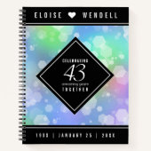 Elegant 43. Opal Hochzeitstag Notizblock (Vorderseite)