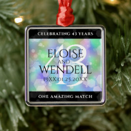Elegant 43. Opal Hochzeitstag Ornament Aus Metall